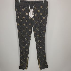 Seven Souls Designer pants Large Black & Gold